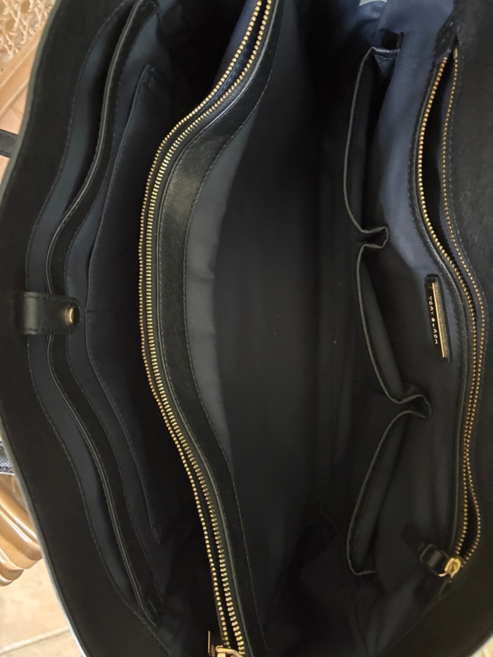 Tory Burch Black Leather Tote - Picture 6 of 9